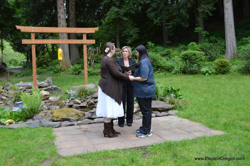 same sex gay marriage elopement ceremony private