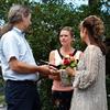 An elopement ceremony on the bluff in Oregon City overlooking Willamette Falls. Oregon City wedding officiant. Photography by Radiant Touch