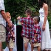 Unity Sand Ceremony involving the children. Enchanted Elopement Package in Oregon City.