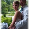 Bride and groom on balcony at Edgefield Mcmenemins