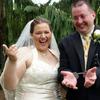 groom handcuffed bride holds the key