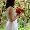 fall colors flowers casual wedding gown
