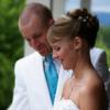 Edgefield balcony of lodge bride and groom share a moment