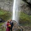 Latourell Falls photo of couple Columbia River Gorge