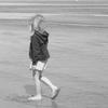 child walking on beach